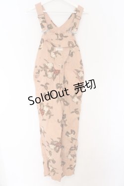 画像1: PINK HOUSE / うさぎ柄サロペットパンツ  ピBク O-26-03-27-053-LO-OP-IG-OS