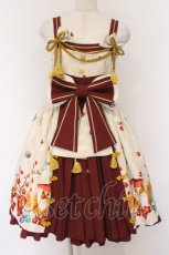 画像1: metamorphose / 春告げ鳥の恋うららプリーツジャンパースカート  えんじ×ワイン O-26-03-27-056-ME-OP-IG-OS (1)