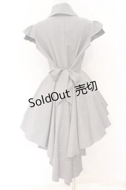 画像4: MARBLE / ゴシック調タイ付きドレープジャケットワンピース  グレー×ブラック O-26-03-27-057-GO-OP-IG-OS