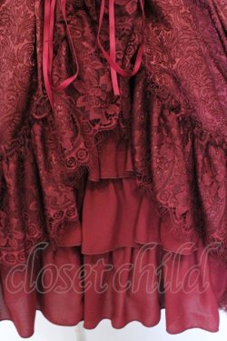 画像3: ATELIER PIERROT / Mystique Jacquard ジャンパースカート  ボルドー O-26-03-27-059-EL-OP-IG-OS