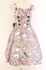 Angelic Pretty / Fancy Stationeryジャンパースカート  クロ O-26-03-27-060-AP-OP-IG-OS