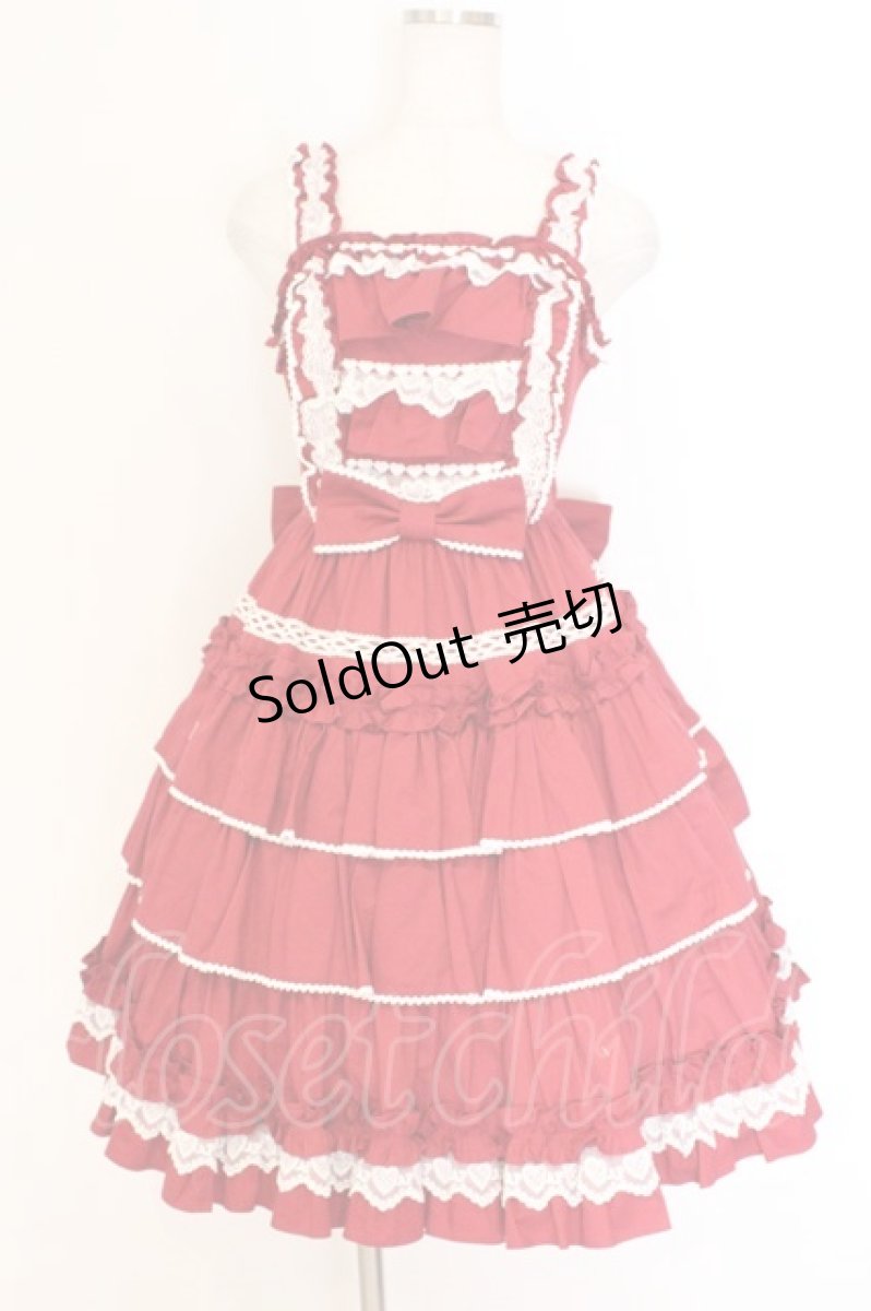画像1: Angelic Pretty / Prettyフリルジャンパースカート  アカ O-26-03-27-061-AP-OP-IG-OS (1)