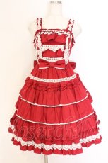 画像1: Angelic Pretty / Prettyフリルジャンパースカート  アカ O-26-03-27-061-AP-OP-IG-OS (1)