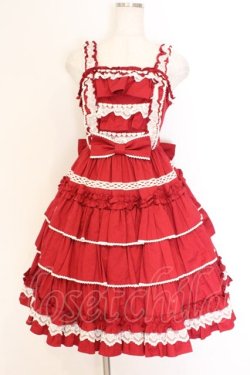 画像1: Angelic Pretty / Prettyフリルジャンパースカート  アカ O-26-03-27-061-AP-OP-IG-OS