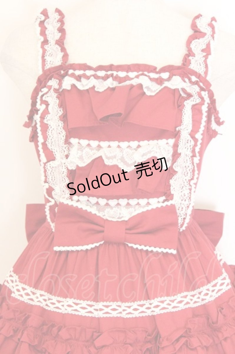 画像2: Angelic Pretty / Prettyフリルジャンパースカート  アカ O-26-03-27-061-AP-OP-IG-OS (2)
