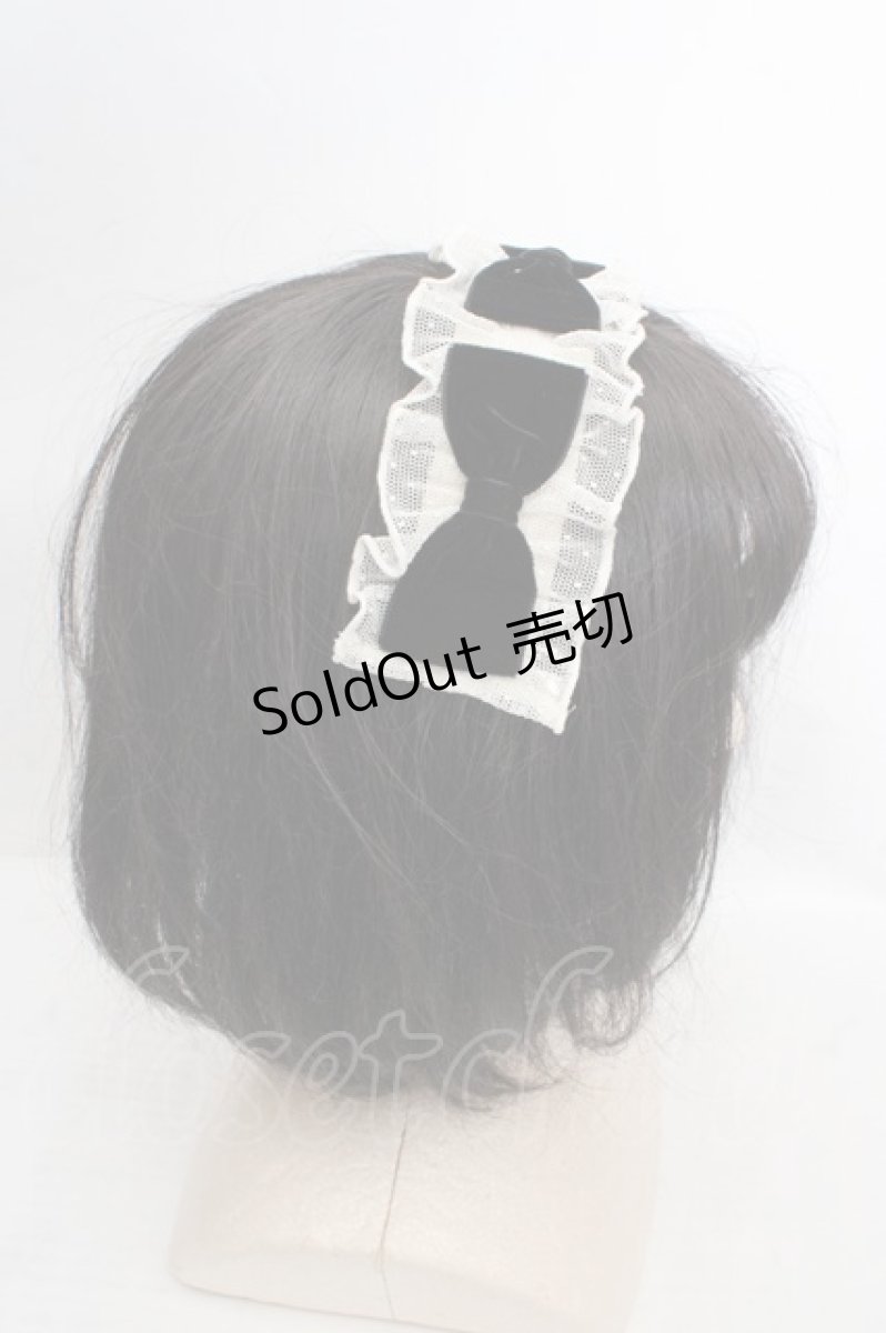 画像3: Melody BasKet / ご令嬢のチュールフリルヘアクリップ  アイボリー×ブラック O-26-03-27-1030-LO-AC-OW-ZT0912J (3)