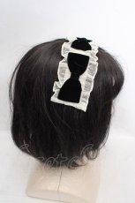 画像3: Melody BasKet / ご令嬢のチュールフリルヘアクリップ  アイボリー×ブラック O-26-03-27-1030-LO-AC-OW-OS (3)