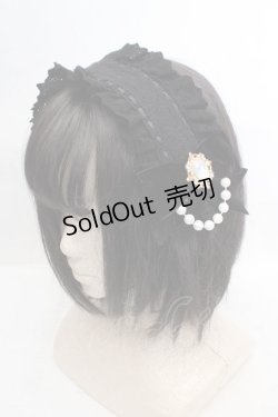 画像1: Triple fortune / 刺繍ヘッドドレス  ブラック O-26-03-27-1032-EL-AC-OW-OS