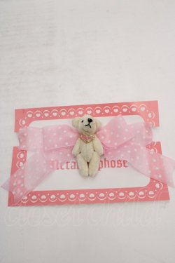 画像1: metamorphose / くまちゃんチョーカー  ピンク O-26-03-27-1036-ME-AC-OW-OS