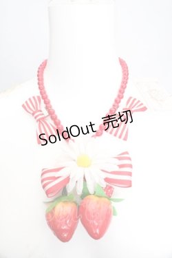 画像2: metamorphose / いちごネックレス  アカ系 O-26-03-27-1039-ME-AC-OW-OS