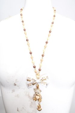 画像2: metamorphose / リボン＆くまちゃんネックレス  ゴールド O-26-03-27-1041-ME-AC-OW-OS