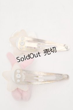画像3: metamorphose / うさぎ＆星パッチンピン  ピンク O-26-03-27-1049-ME-AC-OW-OS