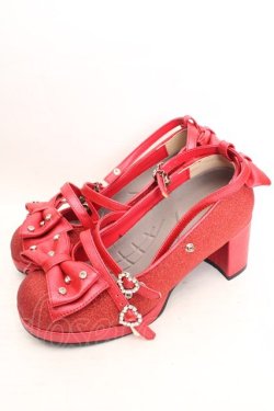 画像2: Angelic Pretty / グリッター宝石リボンシューズ M アカ O-26-03-27-1011-AP-SH-IG-OS