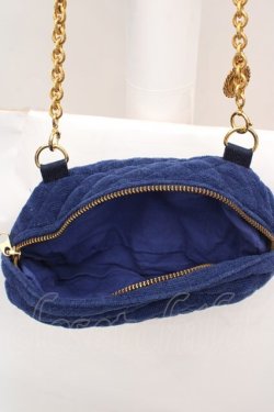 画像3: PINK HOUSE / ゴールドチェーン使いキルティングポシェット  ブルー O-26-03-27-1013-LO-BG-OW-OS