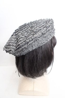 画像4: PINK HOUSE / ギンガムチェックフリルベレー  クロ O-26-03-27-1016-LO-AC-OW-OS