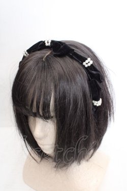 画像1: m petit by misako / AM*NIPLカチューシャ  クロ O-26-03-27-1019-LO-AC-IG-OS