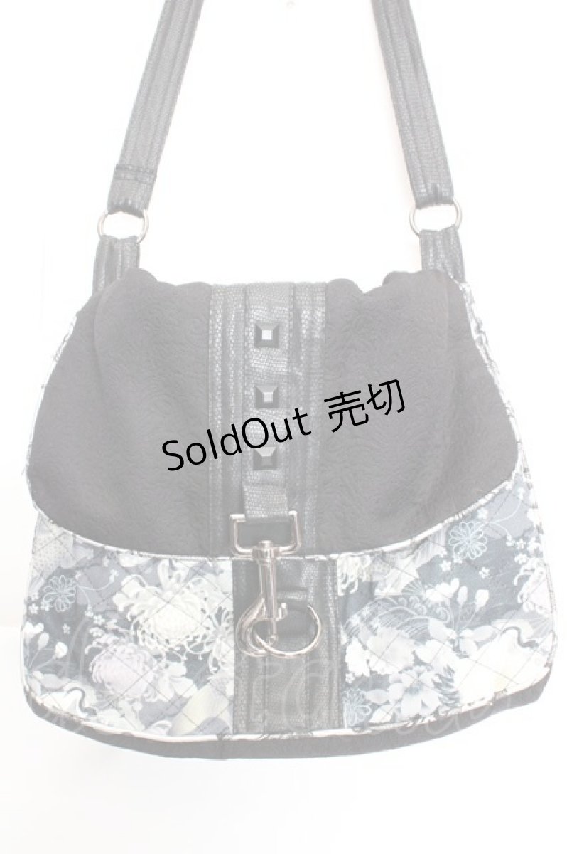 画像2: Qutie Frash / 和柄ショルダーバッグ  ブラック O-26-03-27-1003-QU-BG-IG-ZTK051 (2)