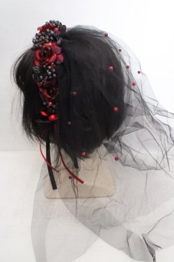 画像2: Atelier Beatrice / ヴェールカチューシャ  クロ×アカ O-26-03-27-1023-GO-AC-IG-OS