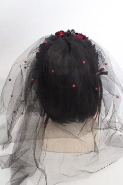 画像3: Atelier Beatrice / ヴェールカチューシャ  クロ×アカ O-26-03-27-1023-GO-AC-IG-OS