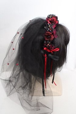 画像4: Atelier Beatrice / ヴェールカチューシャ  クロ×アカ O-26-03-27-1023-GO-AC-IG-OS