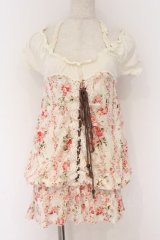 LIZ LISA / フラワーレースホルターミニワンピース F ピンクｘシロ O-26-03-27-065-LO-OP-YM-OS