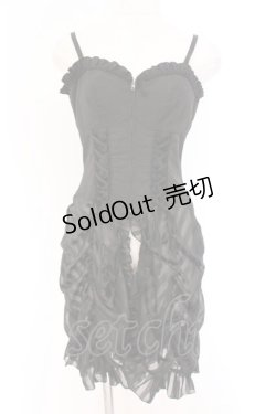 画像1: BPN / ストライプシフォンビスチェワンピース M ブラック O-26-03-27-066-GO-TO-OW-OS