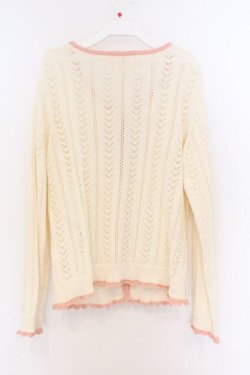 画像3: PINK HOUSE / 苺モチーフ使いカーディガン  オフシロ×ピンク O-26-03-27-009-LO-TO-IG-OS