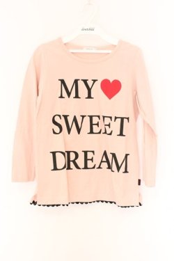 画像1: MILK / 英字カットソー  ピンク O-26-03-27-016-ML-TO-IG-OS