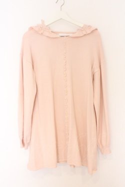 画像1: merry jenny / セーラーニットミニワンピース  ピンク O-26-03-27-017-LO-OP-IG-OS