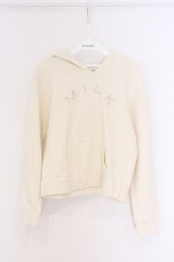 画像1: MILK / ロゴ刺繍パーカー  オフシロ O-26-03-27-018-ML-TO-IG-OS