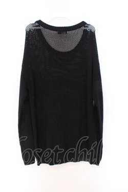 画像3: NieR Clothing / 胸ポケット付きメッシュニット【×××】  ブラック O-26-03-27-021-PU-TO-IG-OS