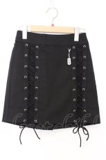 画像1: NieR Clothing / DOUBLE BELT BRAID BLACK SKIRT【ロゴチャーム付き】 スカート  ブラック O-26-03-27-022-PU-SK-IG-ZT037 (1)