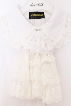 画像2: ATELIER PIERROT / ルイーズ ジャボタイ ブラウス  ホワイト O-26-03-27-026-EL-BL-IG-OS