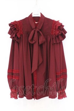 画像1: 星箱works / 七色ワルツフリルブラウス  アカ O-26-03-27-028-PU-BL-IG-OS