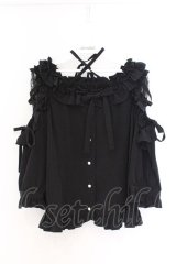 Angelic Pretty / Sweetリボンブラウス  クロ O-26-03-27-031-AP-BL-IG-OS