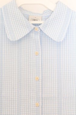 画像2: LEBECCA boutique / 太陽が射すチェックブラウス F サックス O-26-03-27-033-EL-BL-OW-OS