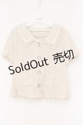 axes femme / レース使い半袖シャツジャケット M アイボリー O-26-03-29-004-AX-BL-YM-OS