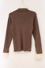 画像3: axes femme / レース配色テレコカットソー M ブラウン O-26-03-29-035-AX-TO-YM-ZT121 (3)