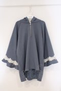 axes femme / ダンボールニットポンチョ F ブルーグレー O-26-03-29-036-AX-OP-YM-OS