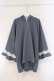 画像1: axes femme / ダンボールニットポンチョ F ブルーグレー O-26-03-29-036-AX-OP-YM-OS (1)