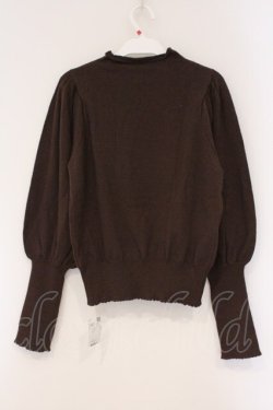 画像3: axes femme / ロゴ刺繍ボリューム袖ニット F ブラウン O-26-03-29-039-AX-TO-YM-OS