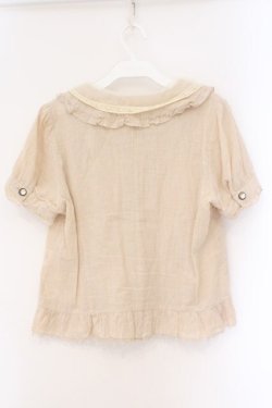 画像3: axes femme / レース使い半袖シャツジャケット M アイボリー O-26-03-29-004-AX-BL-YM-OS