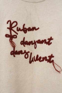 画像2: axes femme / ワード刺繍ワイドニット F アイボリー O-26-03-29-041-AX-TO-YM-OS