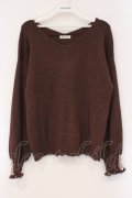 axes femme / メローウォッシャブルニット F ブラウン O-26-03-29-043-AX-TO-YM-OS