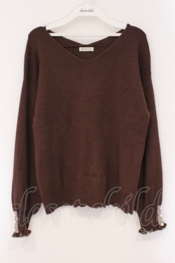 画像1: axes femme / メローウォッシャブルニット F ブラウン O-26-03-29-043-AX-TO-YM-OS