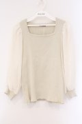 axes femme / シフォンスリーブニットプルオーバー F アイボリー O-26-03-29-005-AX-TO-YM-OS