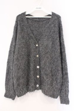 画像1: axes femme / ふんわりフェザーニットカーディガン F グレー O-26-03-29-045-AX-TO-YM-OS