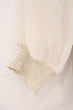 画像2: axes femme / シフォンスリーブニットプルオーバー F アイボリー O-26-03-29-005-AX-TO-YM-OS