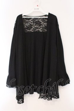 画像1: axes femme / レース重ねUVトッパーカーデ F クロ O-26-03-29-050-AX-TO-YM-OS