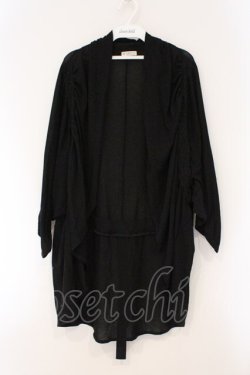 画像1: axes femme / レース配色ショールカーディガン M クロ O-26-03-29-051-AX-TO-YM-OS